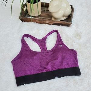 Purple Champion Racerback Sports Bra